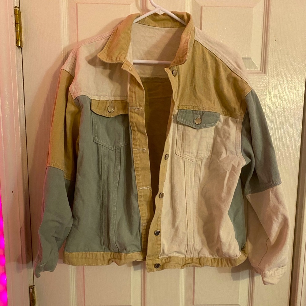 Multicolored jean jacket